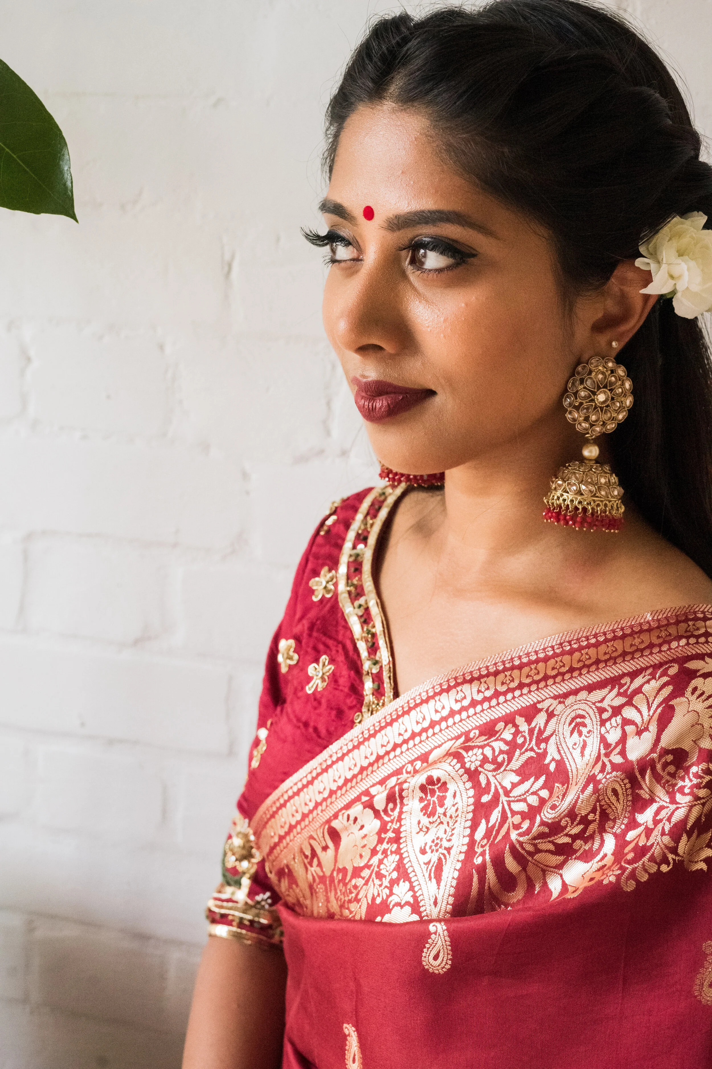 Sangria Red Handcrafted Saree Kalyana Collection